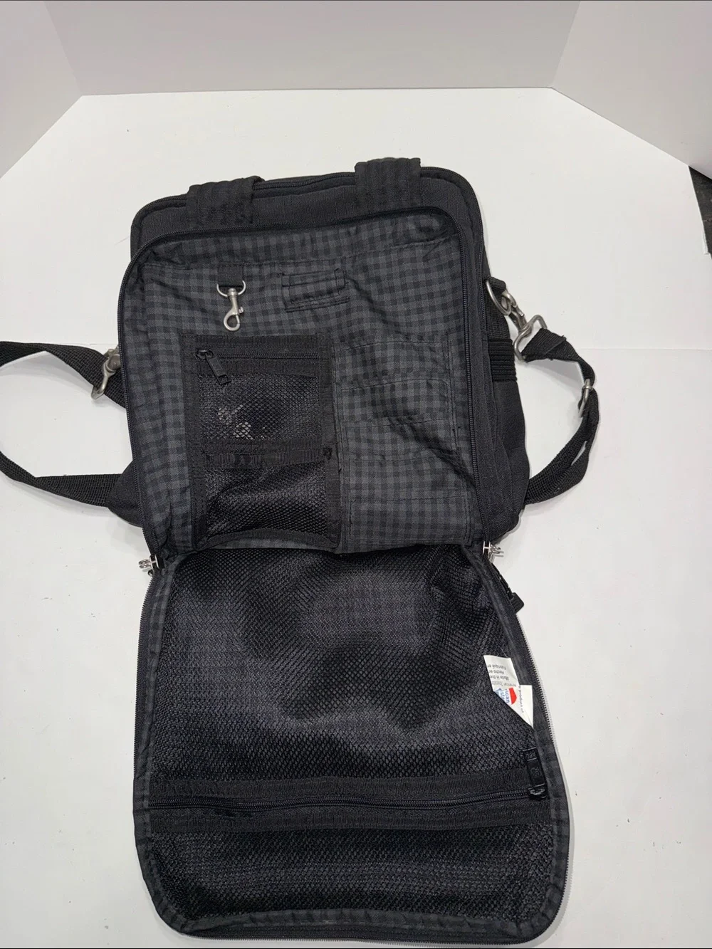 American Tourister Black Compact Laptop Bag with Crossbody Strap